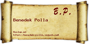 Benedek Polla névjegykártya